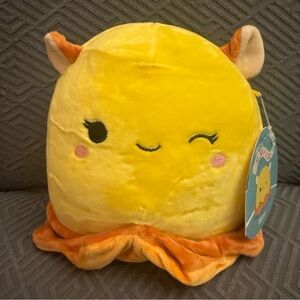 NWT Squishmallow Bijan the Dumbo Octopus 8” Stuffed Plush Yellow